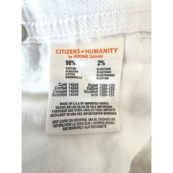 C of H Women’s Dani Cropped Straight Leg jeans White Denim Size 27 Cuffed - Picture 8 of 12